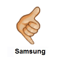 Call Me Hand: Medium-Light Skin Tone on Samsung