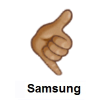 Call Me Hand: Medium Skin Tone on Samsung
