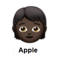 Child: Dark Skin Tone on Apple iOS