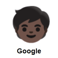 Child: Dark Skin Tone on Google Android