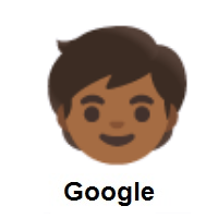 Child: Medium-Dark Skin Tone on Google Android