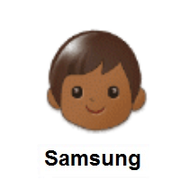 Child: Medium-Dark Skin Tone on Samsung
