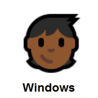 Child: Medium-Dark Skin Tone on Microsoft Windows