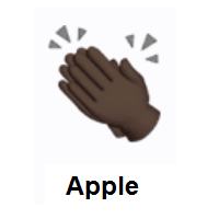 Clapping Hands: Dark Skin Tone on Apple iOS