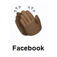 Clapping Hands: Dark Skin Tone on Facebook