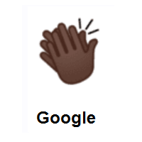 Clapping Hands: Dark Skin Tone on Google Android
