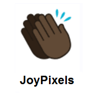 Clapping Hands: Dark Skin Tone on JoyPixels
