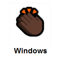 Clapping Hands: Dark Skin Tone on Microsoft Windows