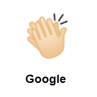 Clapping Hands: Light Skin Tone on Google Android