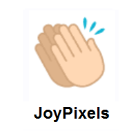 Clapping Hands: Light Skin Tone on JoyPixels
