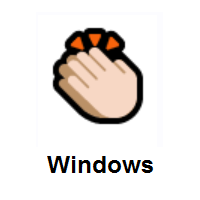 Clapping Hands: Light Skin Tone on Microsoft Windows