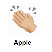 Clapping Hands: Medium-Light Skin Tone on Apple iOS