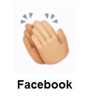 Clapping Hands: Medium-Light Skin Tone on Facebook