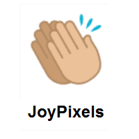 Clapping Hands: Medium-Light Skin Tone on JoyPixels