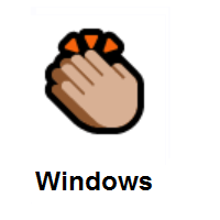 Clapping Hands: Medium-Light Skin Tone on Microsoft Windows