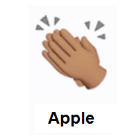 Clapping Hands: Medium Skin Tone on Apple iOS