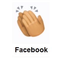 Clapping Hands: Medium Skin Tone on Facebook
