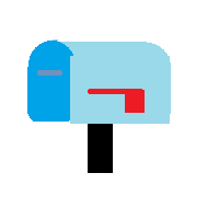 Closed Mailbox With Lowered Flag