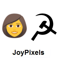 Communist: Woman on JoyPixels