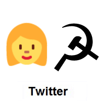 Communist: Woman on Twitter Twemoji