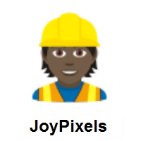 Construction Worker: Dark Skin Tone on JoyPixels