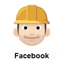Construction Worker: Light Skin Tone on Facebook