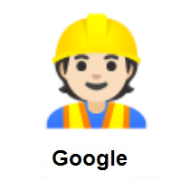 Construction Worker: Light Skin Tone on Google Android
