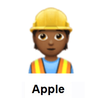 Construction Worker: Medium-Dark Skin Tone on Apple iOS