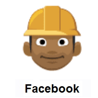 Construction Worker: Medium-Dark Skin Tone on Facebook