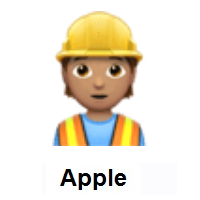 Construction Worker: Medium Skin Tone on Apple iOS