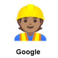 Construction Worker: Medium Skin Tone on Google Android