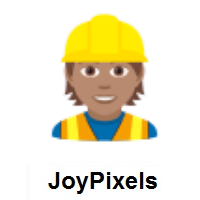 Construction Worker: Medium Skin Tone on JoyPixels