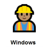 Construction Worker: Medium Skin Tone on Microsoft Windows