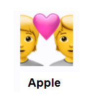 Love: Couple with Heart on Apple iOS