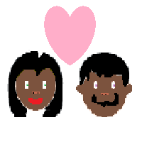 Couple with Heart: Dark Skin Tone