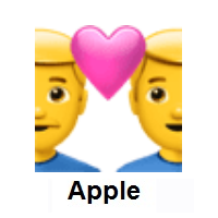 Couple with Heart: Man, Man on Apple iOS