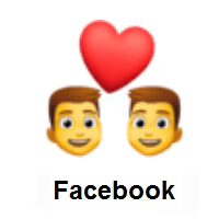 Couple with Heart: Man, Man on Facebook