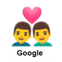 Couple with Heart: Man, Man on Google Android