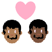 Couple with Heart: Man, Man: Medium-Dark Skin Tone, Dark Skin Tone