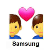 Couple with Heart: Man, Man on Samsung