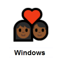 Couple with Heart: Medium-Dark Skin Tone on Microsoft Windows