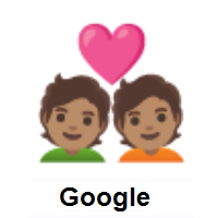 Couple with Heart: Medium Skin Tone on Google Android