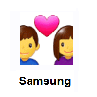 Love: Couple with Heart on Samsung