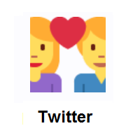Love: Couple with Heart on Twitter Twemoji