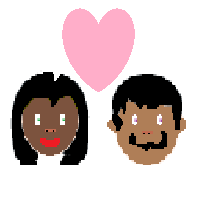 Couple with Heart: Woman, Man: Dark Skin Tone, Medium-Dark Skin Tone