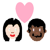 Couple with Heart: Woman, Man: Light Skin Tone, Dark Skin Tone