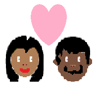 Couple with Heart: Woman, Man: Medium-Dark Skin Tone, Dark Skin Tone