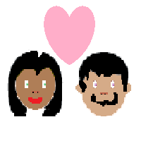 Couple with Heart: Woman, Man: Medium-Dark Skin Tone, Medium Skin Tone