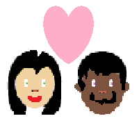 Couple with Heart: Woman, Man: Medium-Light Skin Tone, Dark Skin Tone