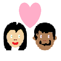 Couple with Heart: Woman, Man: Medium-Light Skin Tone, Medium-Dark Skin Tone